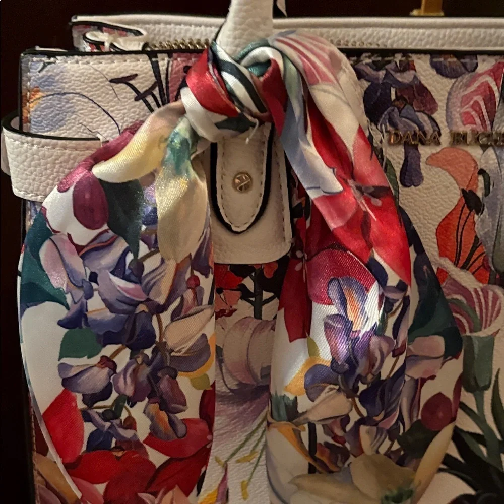 Floral Dana Buchanan Cora Handbag with Scarf Accent